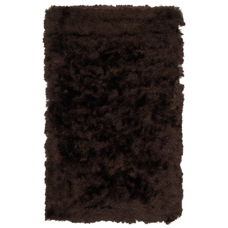 Delane Handmade Tufted Chocolate Area Rug
