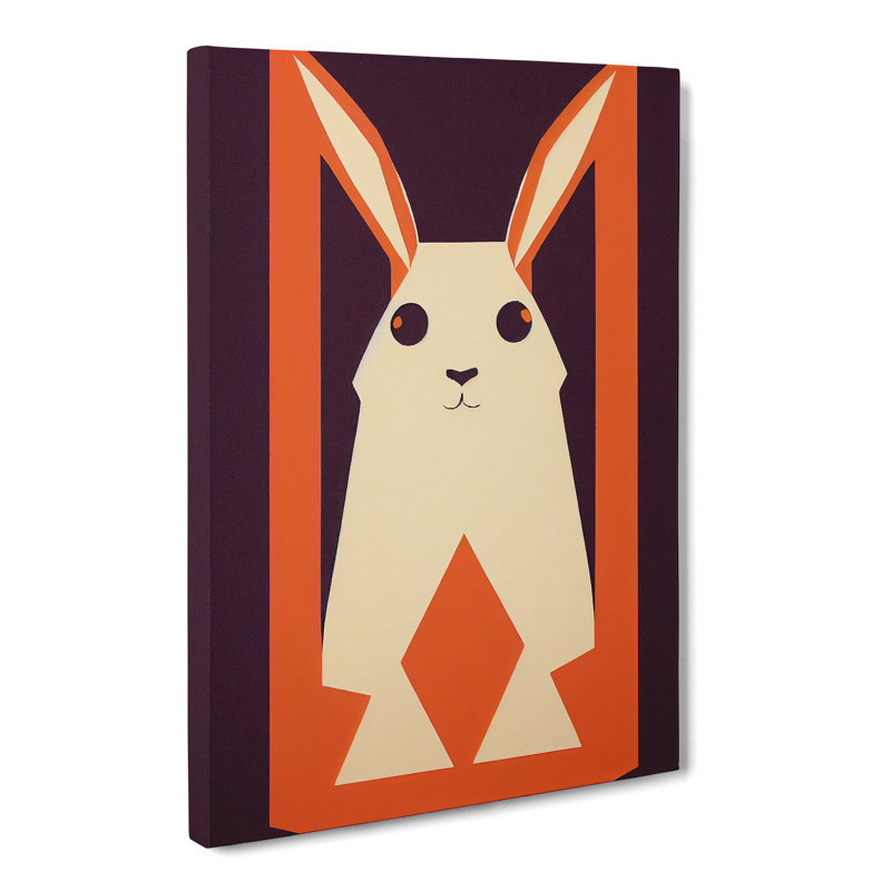 Dreng Rabbit Retro - Wrapped Canvas, 50cm H x 35cm W
