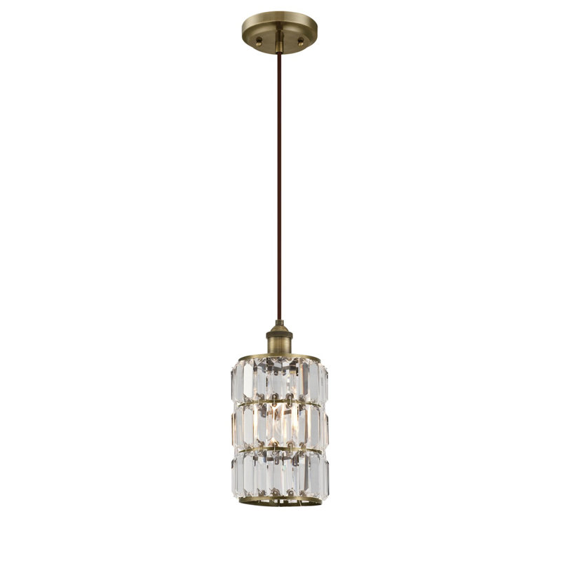 Etta 1 - Light Single Pendant, 160cm H x 15cm W x 15cm D, Bronze