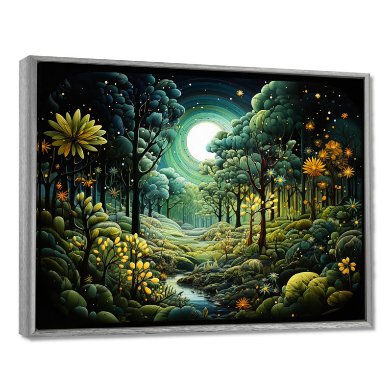 «Beverlyann Forest Enchanted Forest Pointillism II - Forest», reproduction sur toile, H 16 po x l 32 po x P 1 po