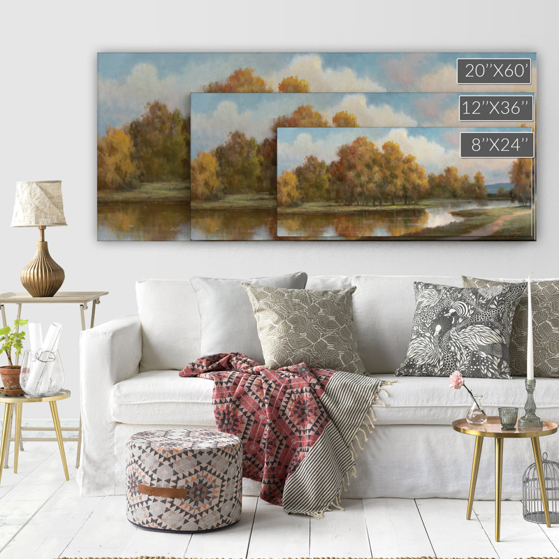 Impression sur toile tendue, H 12 po x l 36 po x P 1,5 po