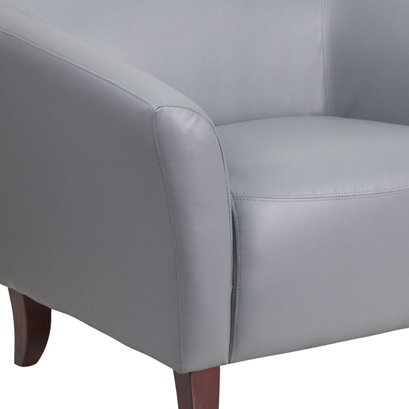 Causeuse Hercules Imperial Series LeatherSoft avec pieds en bois de cerisier, gris