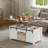 Farmhouse Lift Top Coffee Table With Sliding Barn Door, Storage Coffee Table With Hidden Storage Compartment
