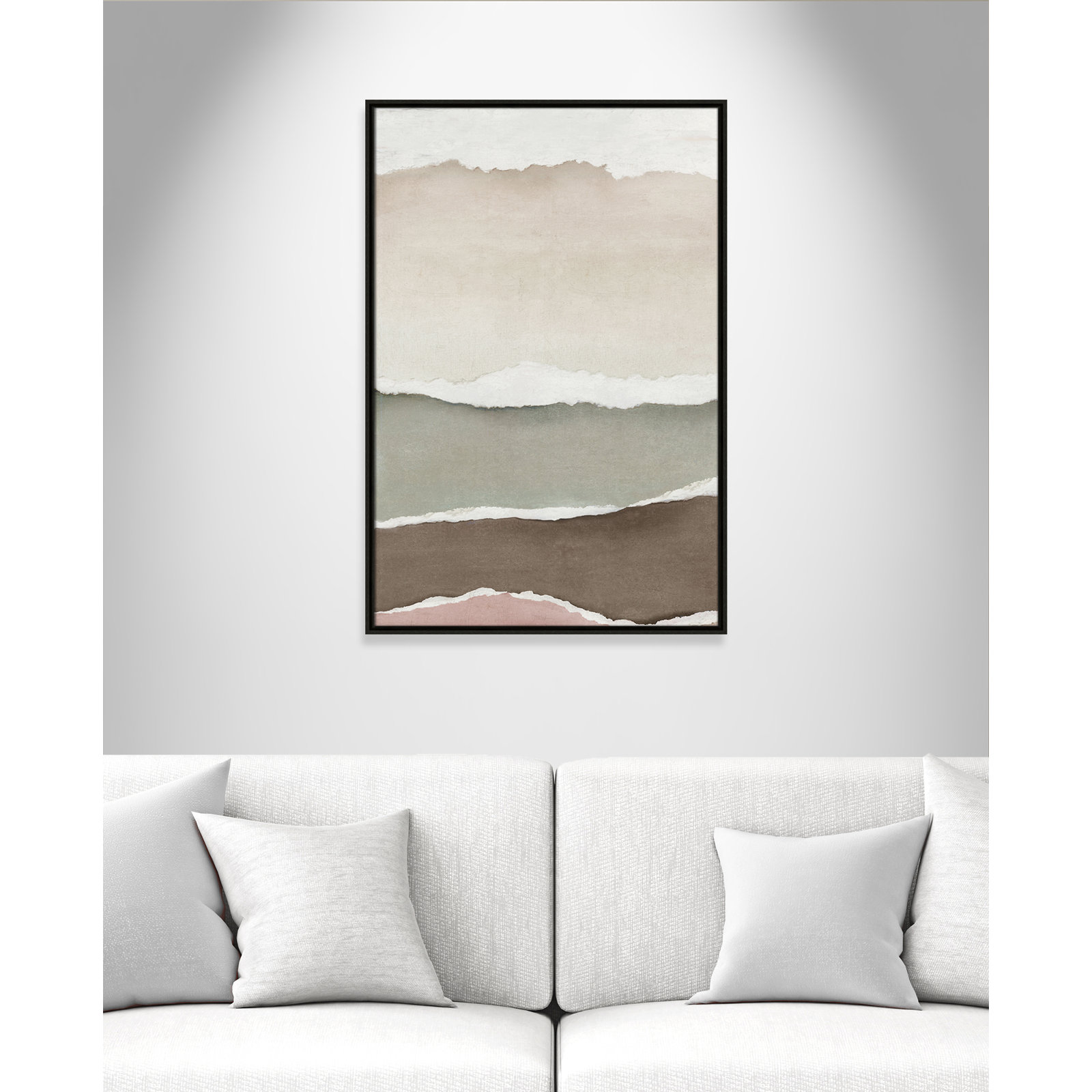 Torn Whispers I Print by Emma Peal, 37.5" H x 25.5" W, Espresso Floater
