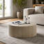 Table basse en faux travertin avec motif en relief accrocheur, travertin