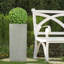 Concrete Effect Tall Planter, Frostproof Outdoor Plant Pot, Tall Garden Planter with Drainage Holes, Tall Square Plant Pot-35994148-35994144