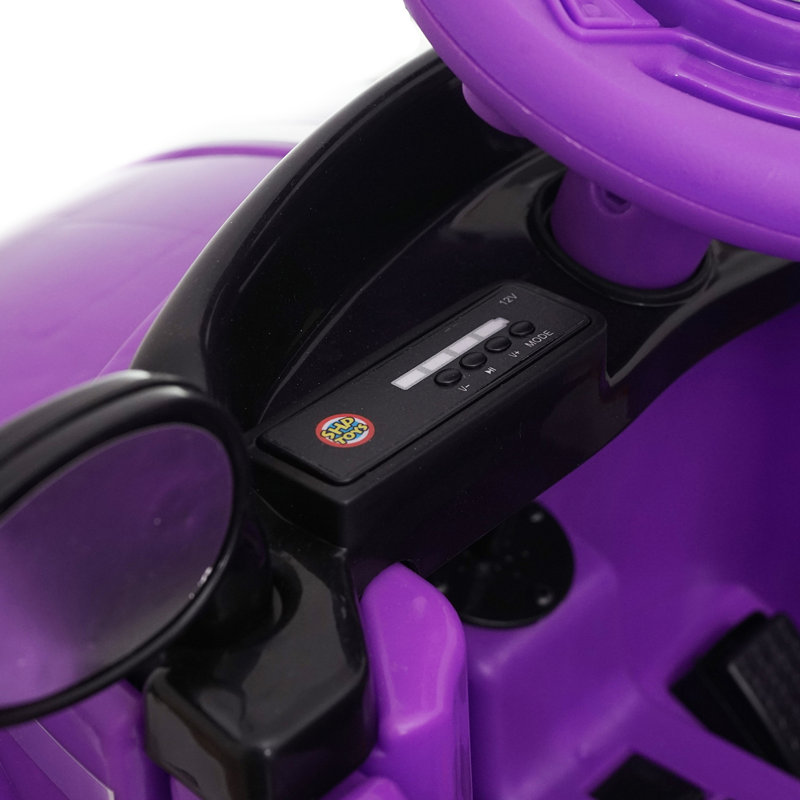 Voiture 12V pour enfants avec télécommande pour les parents, musique Bluetooth, phares à DEL et deux moteurs à 3 vitesses