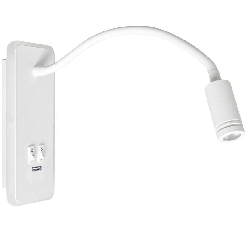 Base LED Wall Sconce, White