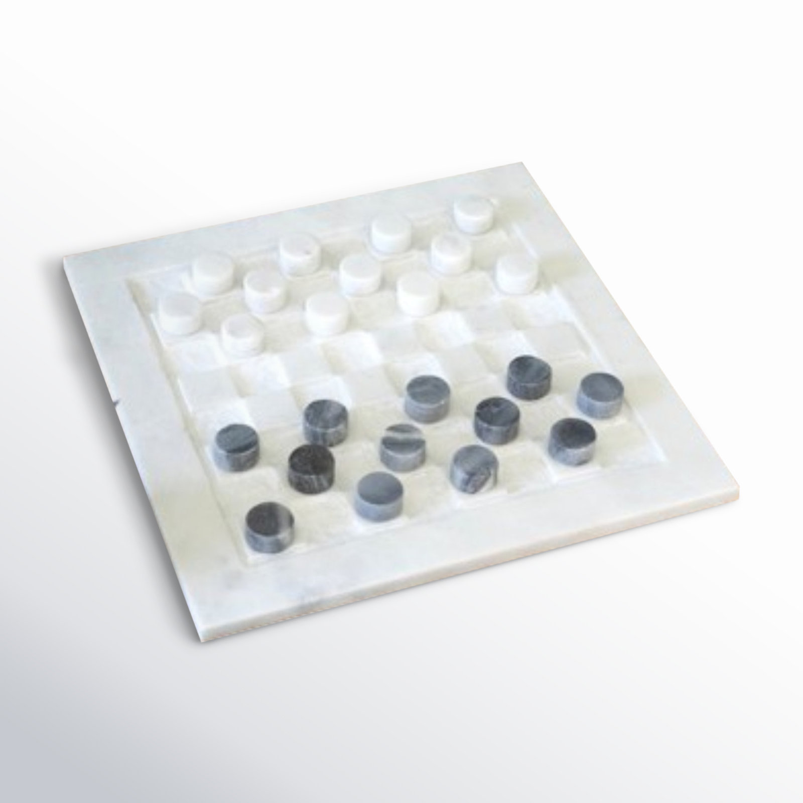 Marble Checkers Game Set