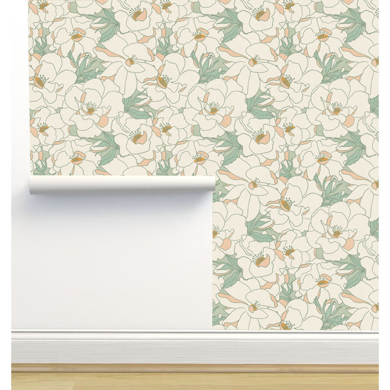 Rouleau de papier peint auto-adhésif texture L 2,16 pi x l 5 po Amy Mac Ready Designs, Menthe