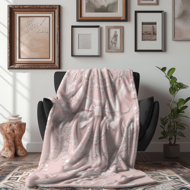 Couverture rose 1 pièce Premium, L 60 po x L 80 po