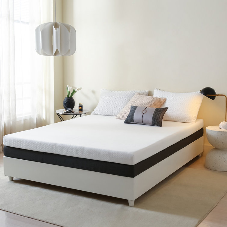 2 in 1 Twin Mattress, 8 inch Medium Memory Foam Mattress with Cover Alwyn Home Bed Size: King