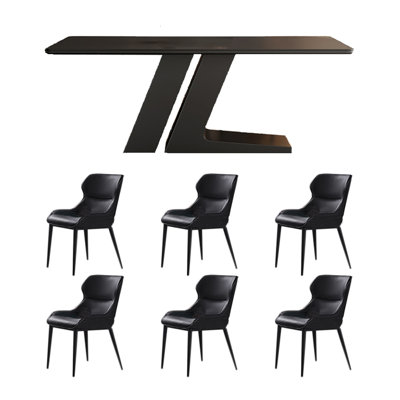 Combinaison de table et de chaises Jacovian Black Rock