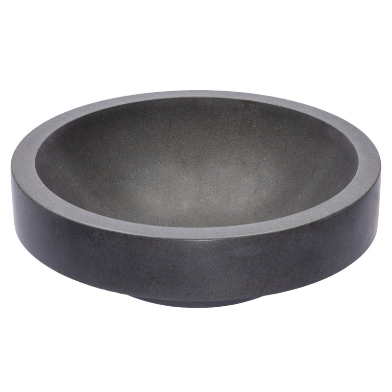 Eden Bath 17'' Black Stone Circular Bathroom Sink