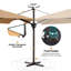 12' X 9' Rectangular Cantilever Umbrella With Counter Weights-1771801932