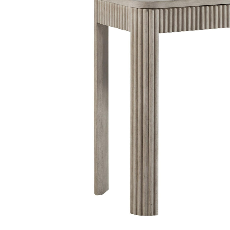 Minimalist Console Table with Drawers, Taupe