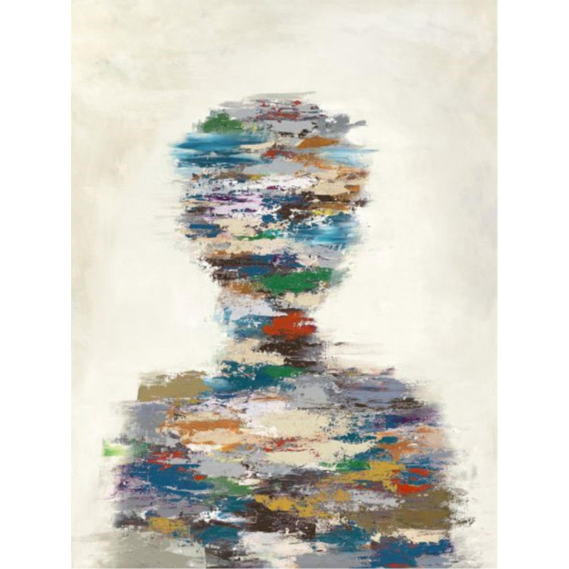 Recollection II par Sara Brown - Peinture, H 53 po x l 40 po x P 1,5 po, Couche de verre