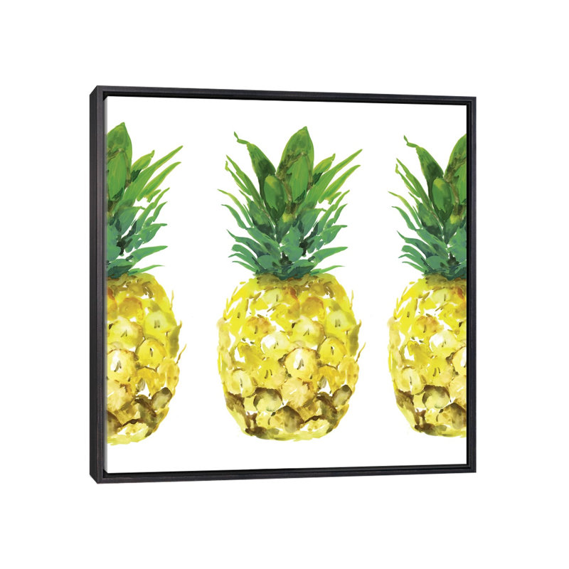 «Triple Pineapples» par Isabelle Z - impression d'art graphique, Pas de tapis, H 37 po x l 37 po x P 1,5 po