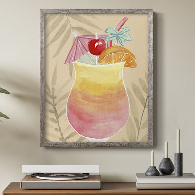 Tropical Cocktail IV Framed Print - Solid Wood