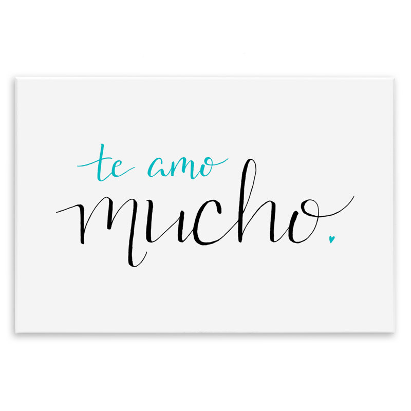 «I Love You», art mural turquoise par SD Graphics Studio, H 10 po x l 15 po