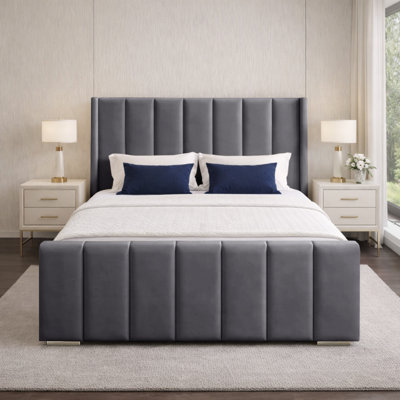 Premium Luxury Wingback Panel Bed Frame