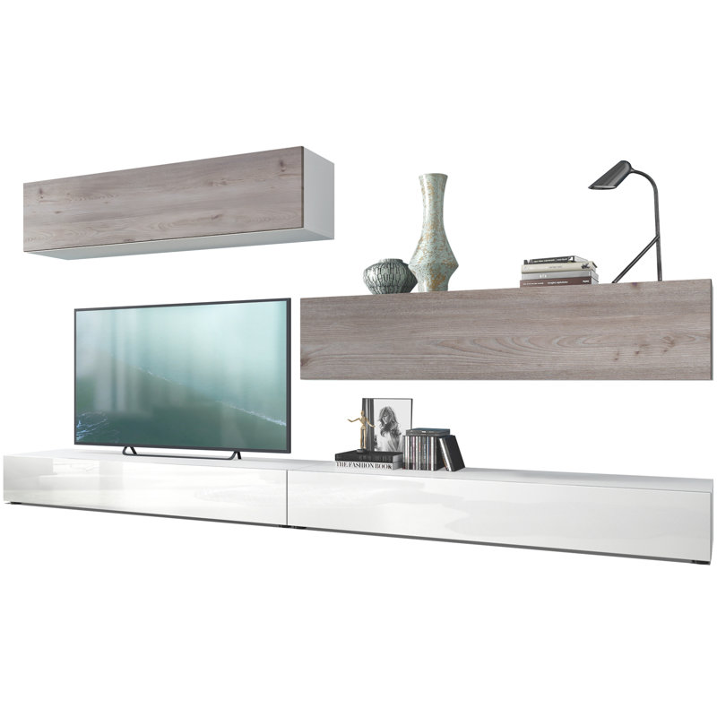 Mcgaha Unfinished Entertainment Centre, Nordic oak/White