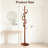 Freestanding Solid Wood Coat Tree with 7 Hooks, Entryway Storage