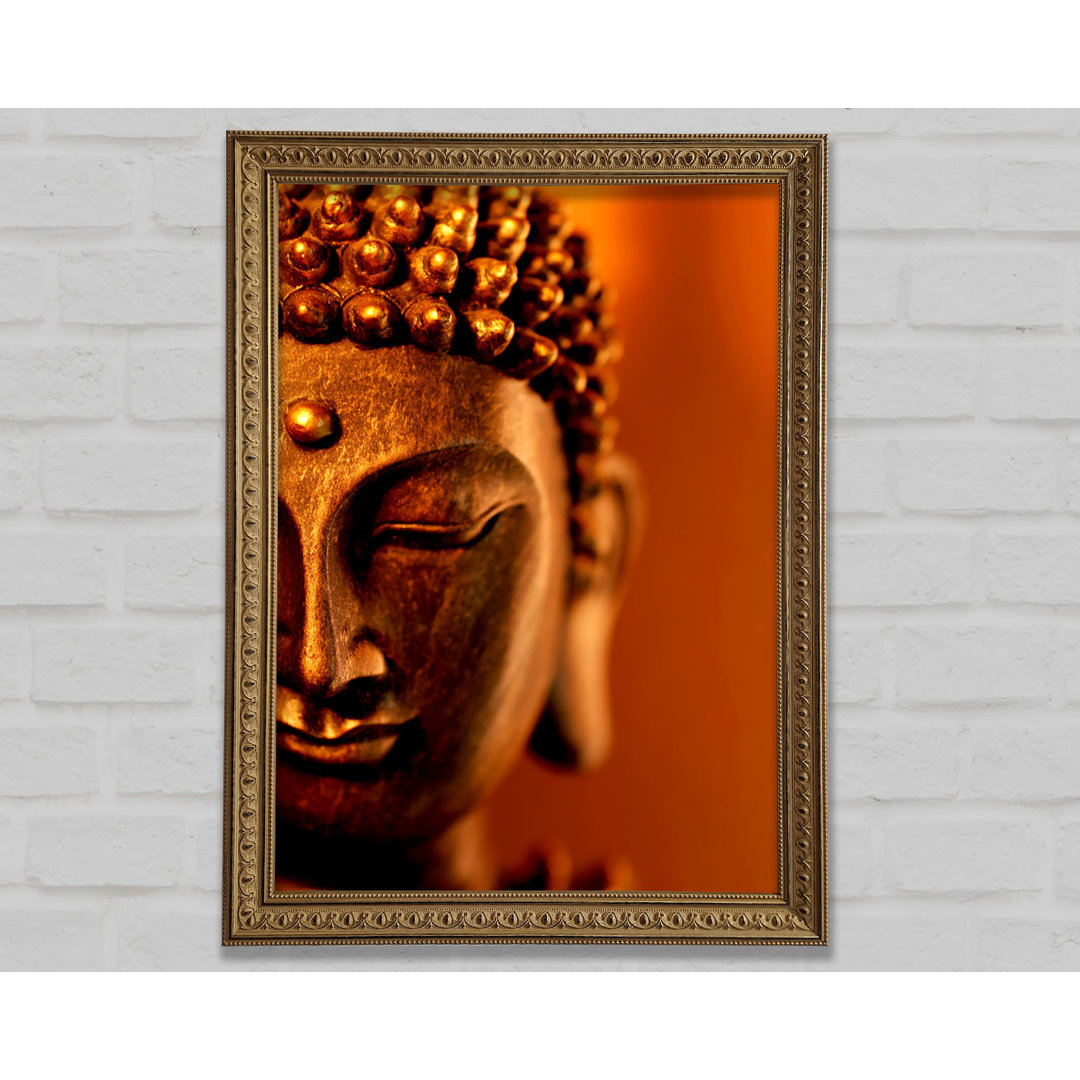 Buddha Face Orange - Druck