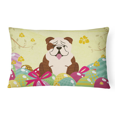 Coussin lombaire rectangulaire anglais bouledogue de pâques