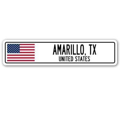Plaque de rue en aluminium Behling Amarillo, Tx, États-Unis