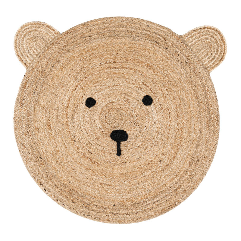 Kids Braided Jute Novelty Handmade Jute / Sisal Rug, Novelty 6'1" x 6'1"