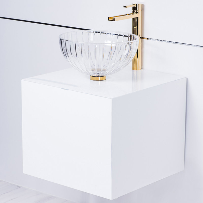 Mia 20'' W Single Vanity, White Straight Grain, White Lacquered