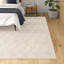 Tapis bleu / crème en laine tissé à plat à la main Tribeca-117126267