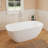Fslefay 59'' Freestanding Bathtub Solid Surface Deep Soaking Tubs