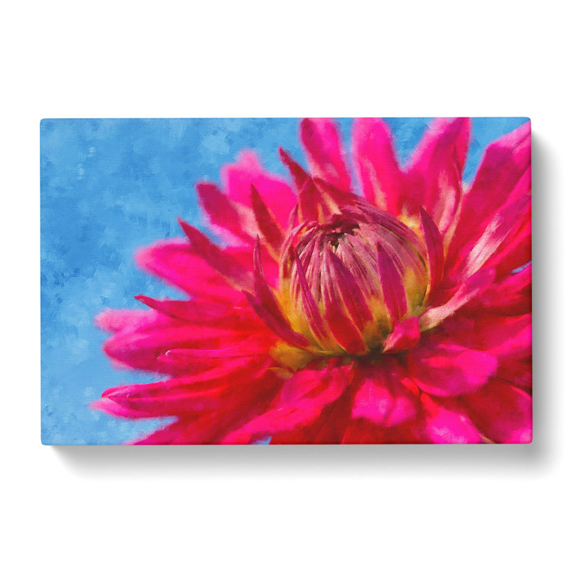 The Pink Flower - Wrapped Canvas Print, 35cm H x 50cm W x 3cm D