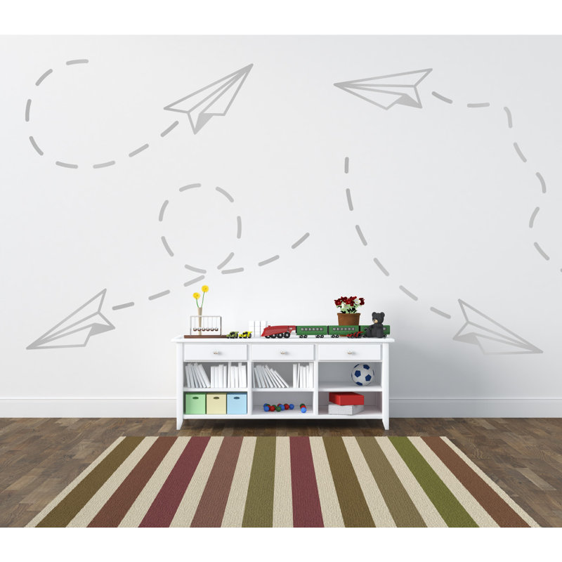 Non-Wall Damaging Wall Decal, 30" H x 33" W x 0.01" D, Silver