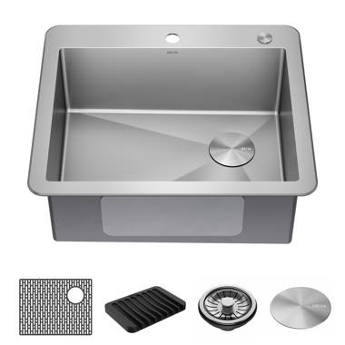 Stainless Steel Single Bowl Kitchen Sink & Accessories