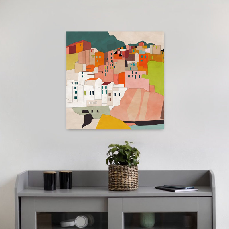 Art contemporain contemporain abstrait coloré, art urbain, H 18 po x l 18 po