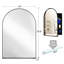 Armoire de salle de bain 24 po x 36 po en métal noir mat, encastrée avec miroir et tablettes réglables, armoire de rangement avec miroir Space Design, encastrée arquée, cadre, efficacité des tablettes