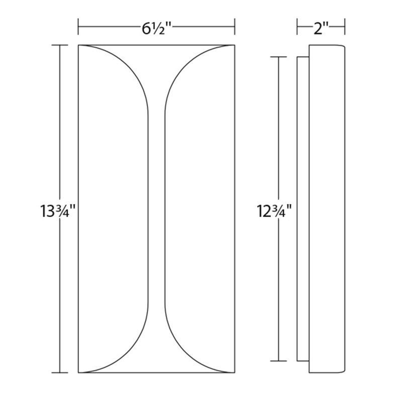 Folds LED Outdoor Sconce, Bronze, 13.75" H x 6.5" W x 2" D