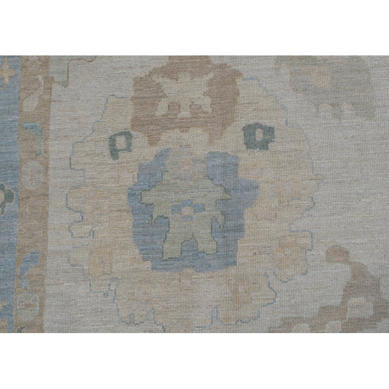 Tapis turc Oushak fait à la main 13 pi 10 po x 20 pi 7 po