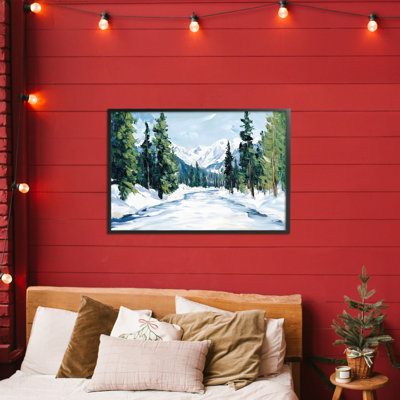 «Snowy Tall Tree Pass», estampe numérique par Petal Prints Design