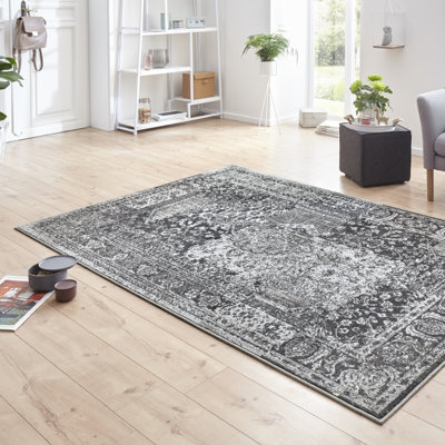 Celebration Plume Flatweave Dark Grey Rug