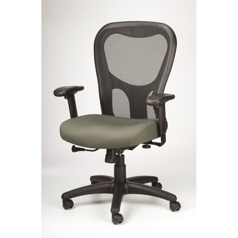 Chaise de bureau pivotante à dossier en maille Tempur-Pedic TP9000, Olive
