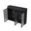 Armoire murale en verre arquée 3 portes avec design élégant et rangement polyvalent-1900467394