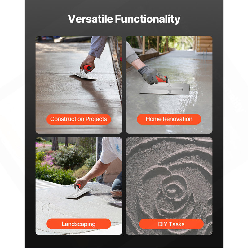 Truelle de finition plate en acier inoxydable 10,9 x 4,4 po Tile Tools