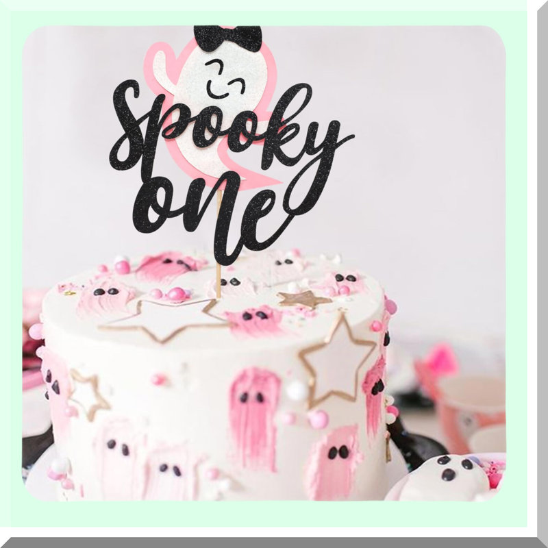 Baby First Birthday Ghost Cake Topper