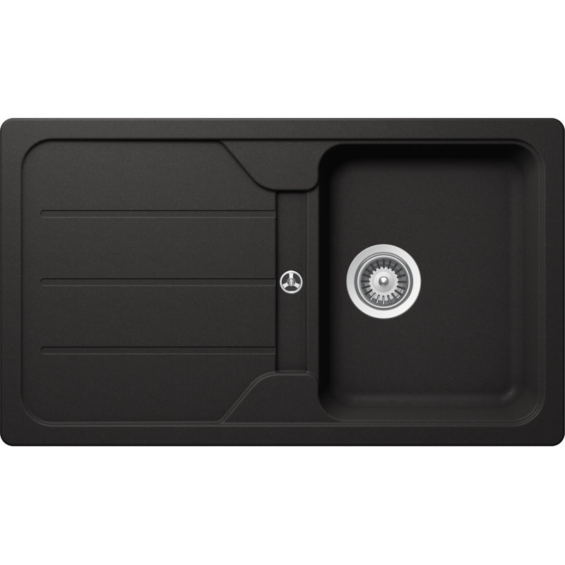 Schock Single Bowl Inset Kitchen Sink, Nero