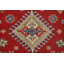 Tapis de salon Kazak rouge fabriqué à la main