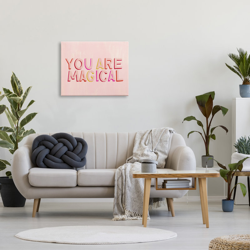 You Are Magical Pink Canvas Motivational Nursery Wall Art